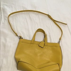 Yellow hand bag